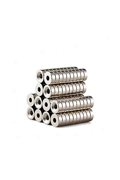 Hdg 5 Adet Havşa Delikli Neodyum Mıknatıs Magnet Çap: 1,5 cm Kalınlık : 4 mm