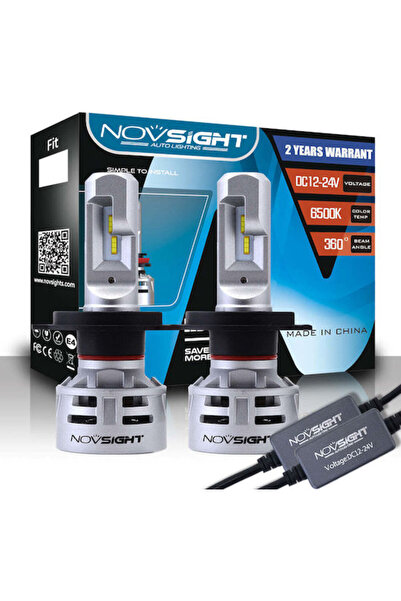 NOVSIGHT Λάμπες Αυτοκινήτου H4 Canbus LED 6500K Ψυχρό Λευκό 12-24V 60W 2 τεμάχια