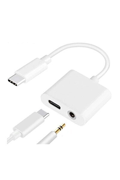 Generic محول USB C إلى سماعة رأس 3.5 ملم وشاحن، محول 2 في 1 من USB C إلى مقبس...