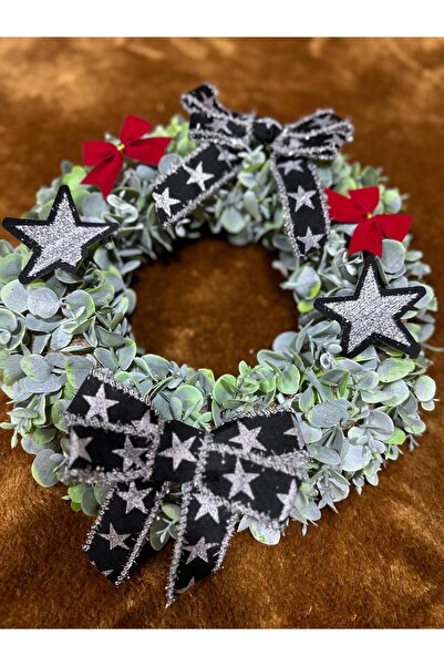 Marrone Checkered Mackenzie Model Ribbon Butterfly 30*30 Door Ornament