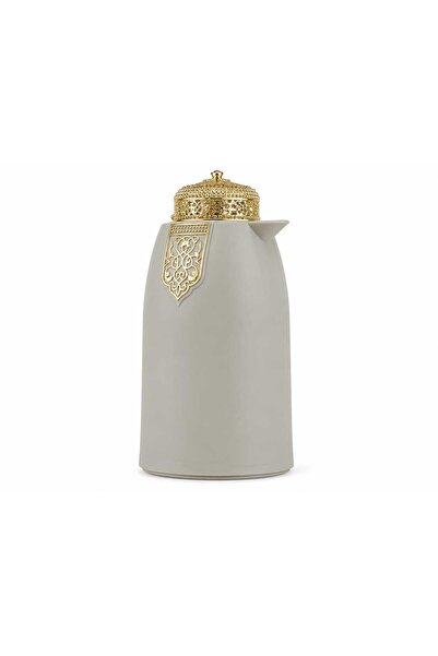 Thermos Arabic Style Luxury Vacuum Flask with Gold Arabesque Lid & Medallion ...