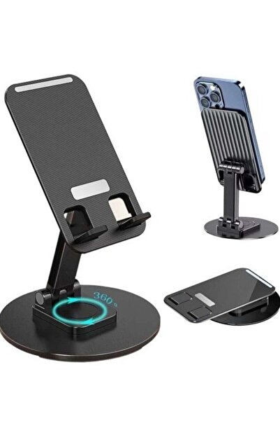 ELTRAZONE Portable Foldable Phone Stand, 360 Degree Rotation, Height Adjustab...
