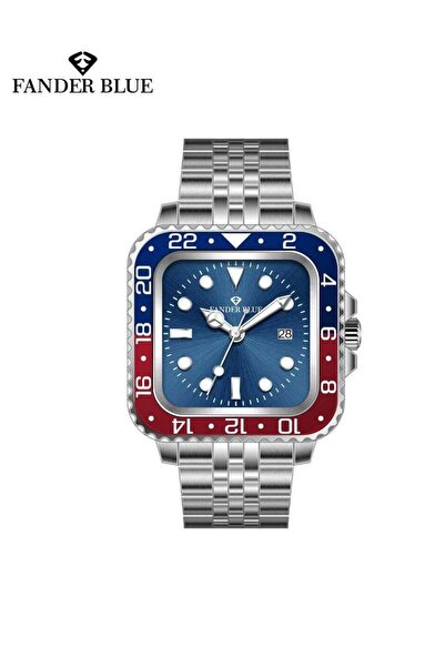FANDER BLUE Men's Stainless Steel Analog Quartz Watch with Date Display, Easy...