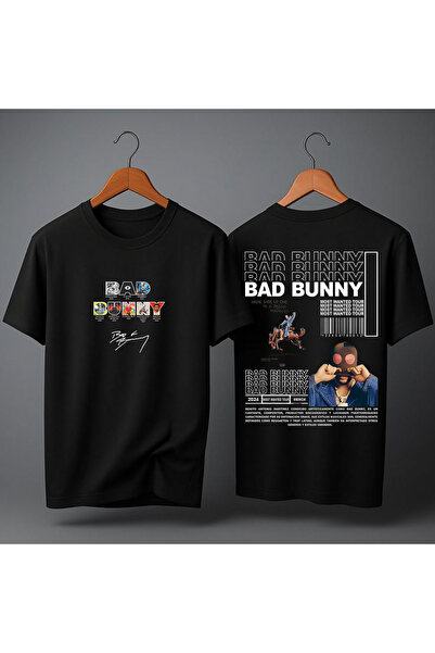 MAGORS Bad Bunny Back Printed Oversize Unisex T-Shirt Crew Neck Cotton Women ...