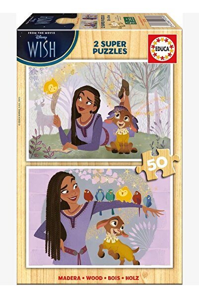 Educa Puzzle Educa 2X50 Piece Disney Wish Wooden Girl Puzzle - 4-6 Years