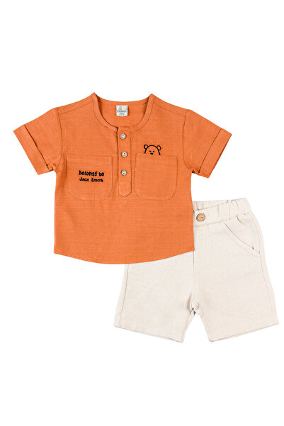 RCB Compleu Băieței, Design Smart-Casual, Culoare Cărămiziu/Bej