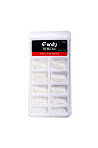 TRENDY Korean Artificial Nail Set 100 Pieces Tr-34