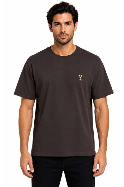 Mavi M0612736 Seal Logo Embroidery Detailed T-Shirt Men's T-Shirt Brown