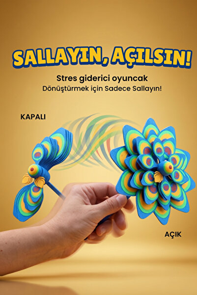 Rodopiva Sihirli Tavus Kuşu Mandala Stres Oyuncağı - Rahatlatıcı Oyuncak, Fid...