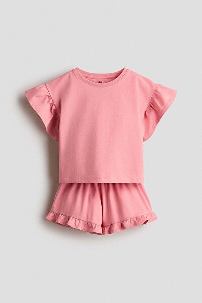 H&M طقم من قطعتين مزين بالكشكشة