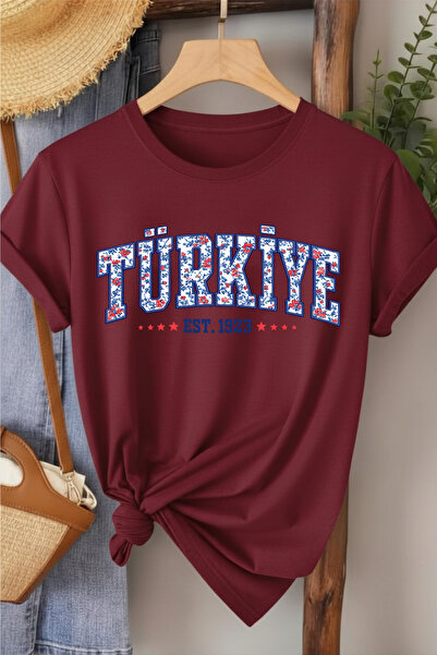 l'eivor Turkey 1923 Special Tile Design Printed Women's Cotton T-Shirt