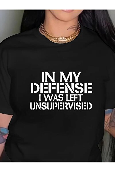 NOURAM تي شيرت نسائي بتصميم مرح بطبعة "I'm Indefendable, Unupervied"، قميص فض...