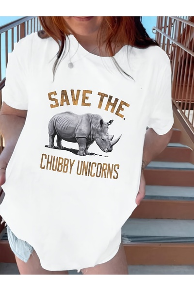 BASEPULSE تي شيرت نسائي أنيق من Rhinoceros SAVE THE UNICORNS |   قميص بأسلوب ...