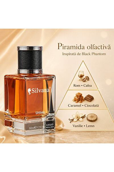 Silvana U122 Unisex 50 ml –Tip Black Phantom, oriental-lemnoasă, intensă și s...