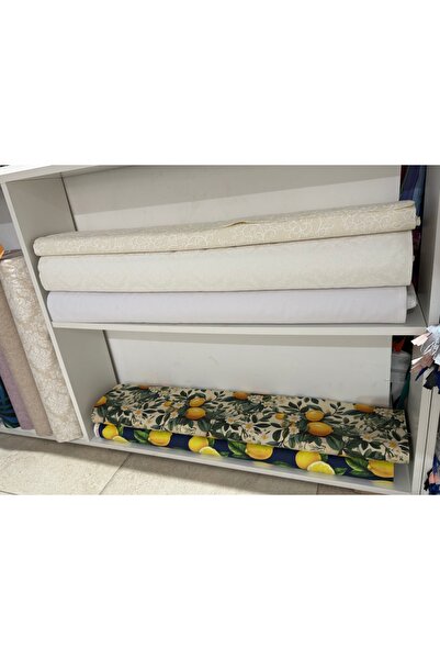 MATERIAL impermeabil pentru față de masă la metru, 140 cm – model damasc ivoire