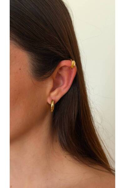 btogether. Gold Plaka Earcuff (Kıkırdak Küpe)