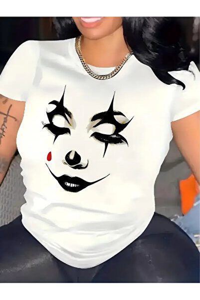 212Wear Fashionable Letter Print Women'S Round Neck Pure T-Shirt with Minimal...