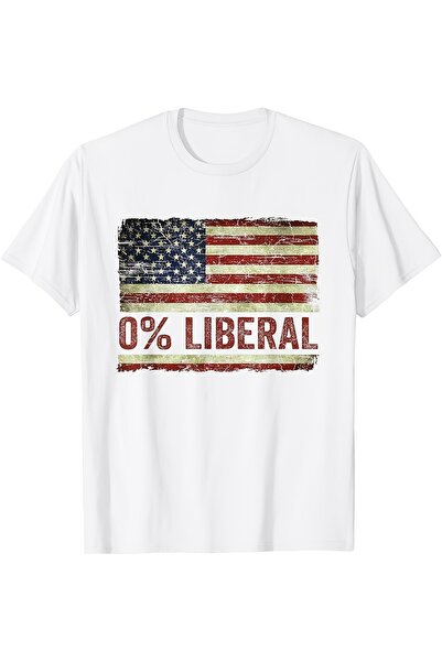 BASEPULSE Men'S Zero Percent Liberal Vintage Distressed USA Flag T-Shirt | Bo...