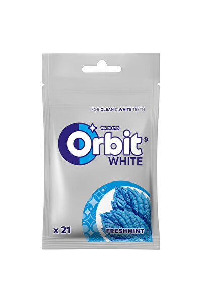 Orbit White Freshmint Guma de mestecat fara zahar, 29 g, 21 drajeuri, cu arom...