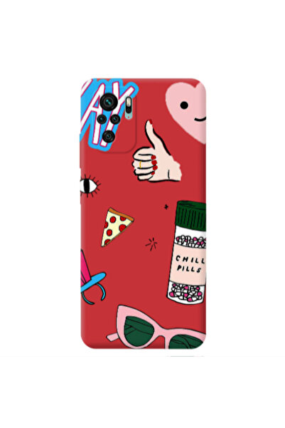 Other Xiaomi Redmi Note 10S Chill Red Colored Silicone TPU Θήκη