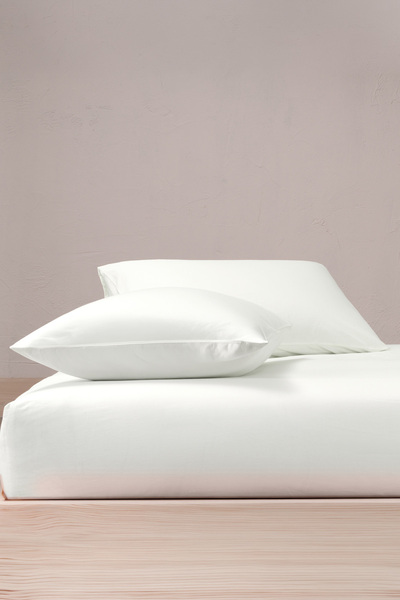 Puffy Alec Single XL 100% Cotton Fitted Sheet Set - Ecru