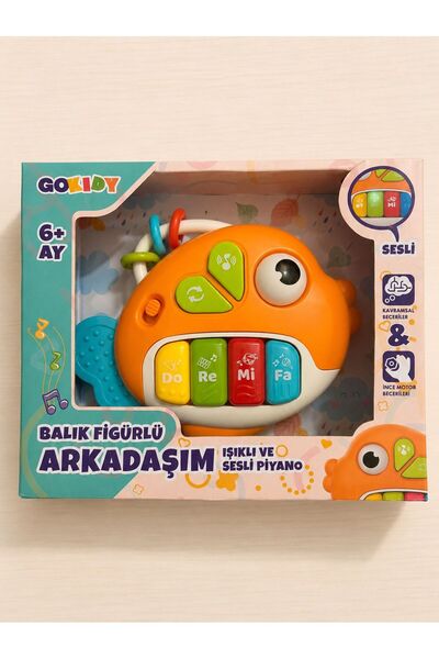 Gokidy Müzikli Balık Figürlü Arkadaşım Işıklı ve Sesli Piyano
