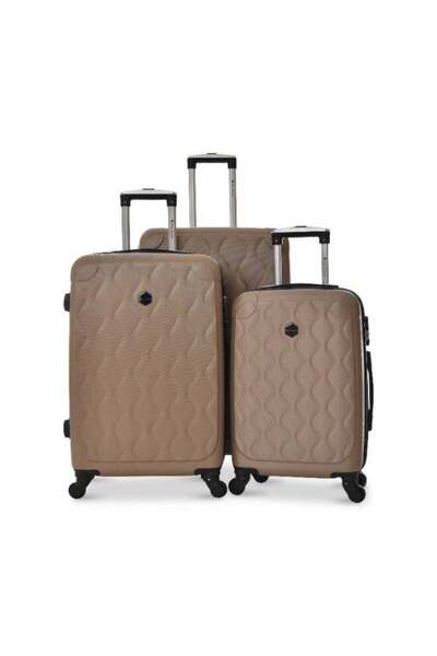 New Travel 3-Piece Trolley Luggage Set, Hard ABS Shell, 360° Spinner Wheels, ...