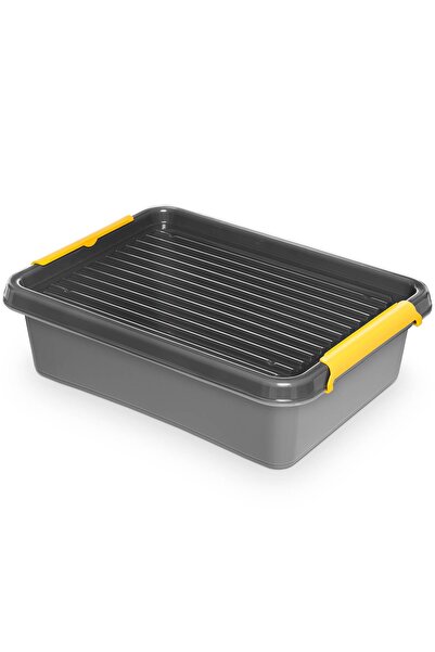EDANTI Cutie de depozitare din plastic cu capac pentru garaj, depozit, subsol...