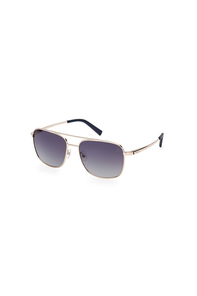 Timberland Shiny Pale Gold Polarized Metal Male Sunglasses