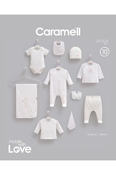 Caramell 10-Piece Hospital Discharge Bodysuit Set Love Bunny Zk2524