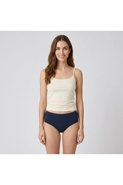 AYS Women's Thin Waist Cotton Panties Black 12-Pack