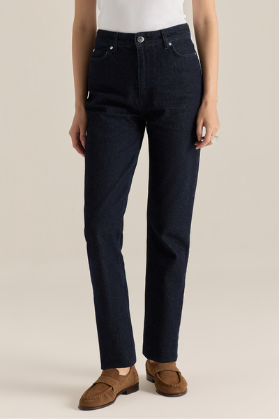 Adv Straight Fit Lacivert Kadın Denim Pantolon