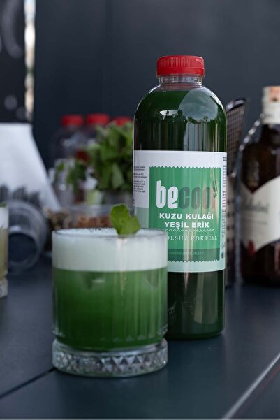 BE COOL Kuzu Kulağı & Yeşil Erik Alkolsüz Kokteyl Mix 1 Litre