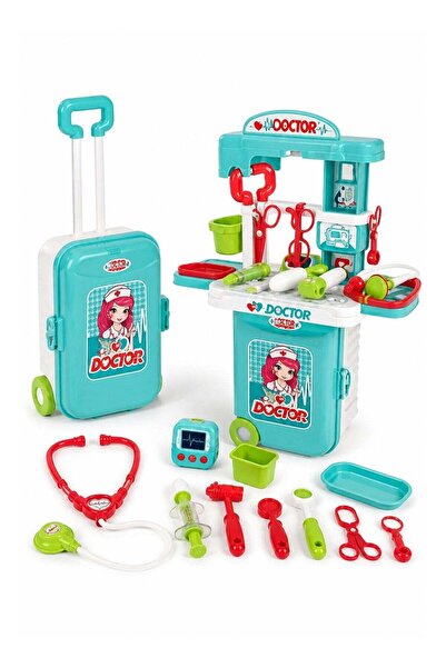 DAT Hello Doctor Medical Trolley Playset with 30+ Accessories and Portable Ca...