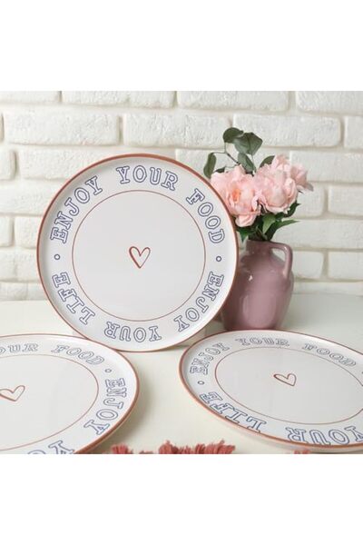 Yıldızan Edl Shop Enjoy Your Serving Plate 28 cm 4 Pieces 22973 Edl Shop 1290799