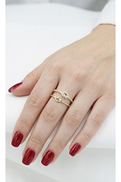 İris Jewelrys Çelik Lorena Gold Yüzük