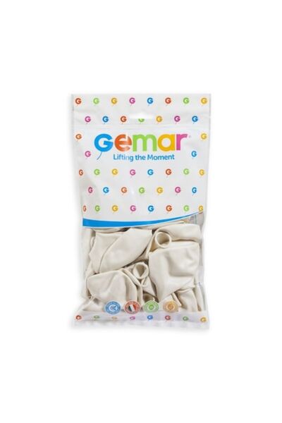 Gemar Σετ 100 μπαλόνια λάτεξ, GM 120, Λευκά