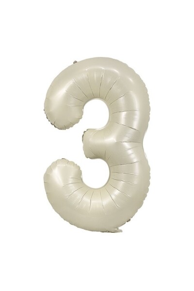 OEM Balon din folie număr, 102cm, Crem