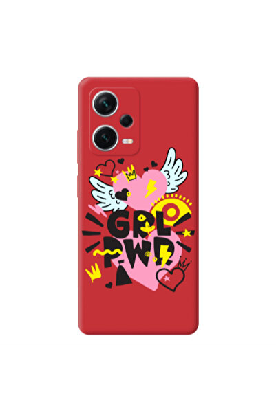 Other Xiaomi Poco X5 Grl Pwr Red Colored Silicone TPU Θήκη
