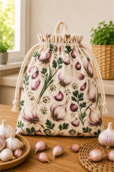 NUMI Naturals 100% Cotton Garlic Pouch with Eyelets for Ventilation 30X35 cm