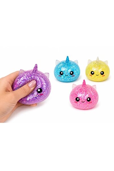 OEM Squishy Unicorn Gogoașă cu Sclipici, 8,5 cm, Jucărie Antistres, Culoare A...