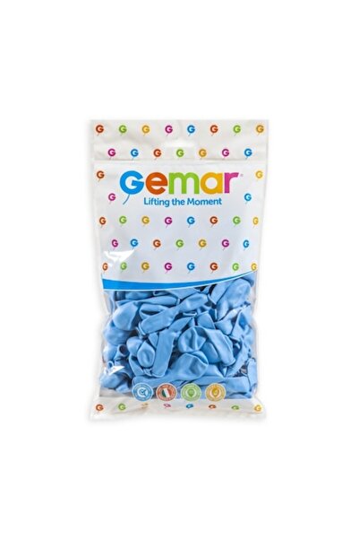 Gemar Set 100 baloane din latex, A50, Azure Baby