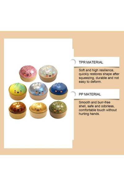 Generic Buns Squishies Toy | Cute Buns Stress Relief Fidget Toy with PP Base – Safe TPR Material, Portable for Office, Desk Decor & Kids' Gifts