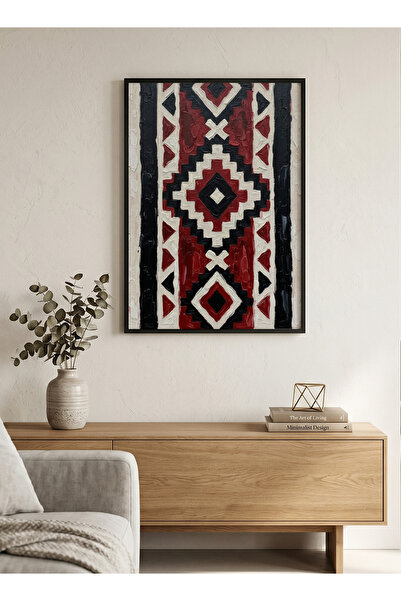 LOWHA Canvas Wall Art Stretched Over Wooden Frame with Black Floating Frame a...