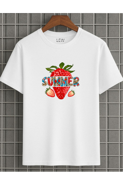 lovver Summer Themed Premium Quality Chest and Back Printed 100% Cotton Breat...