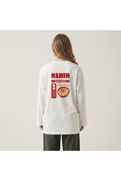 Grafftee Clothing Nubarco White Oversize Wide Cut Long Sleeve 100% Cotton Sum...