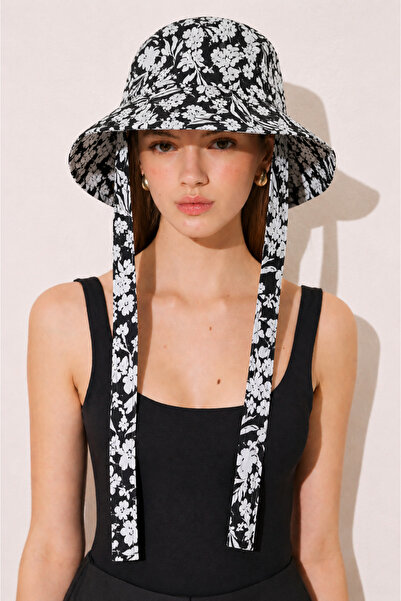 Paragon Women's Floral Patterned Tie-Up Bucket Hat – Sun Protection Beach Hat...