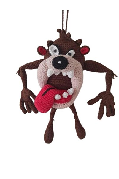 OYUNCAKPARK Tazmanya Canavarı Araba Dikiz Aynası Süsü Amigurumi Organik Anaht...