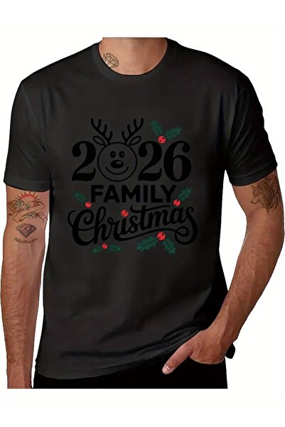 212Wear تي شيرت عيد الميلاد العائلي للجنسين |   تي شيرت كاجوال بأكمام قصيرة و...