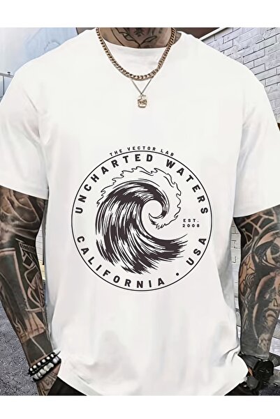 212Wear تي شيرت برسومات "Uncharted Waters" بوزن 180 جرام - هدية مثالية للعائل...